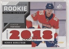2018-19 Upper Deck SP Game Used Rookie Relic Blends 122/125 Henrik Borgstrom 1vd