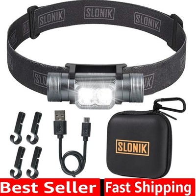 Rechargeable Headlamp for Adults - 1000 Lumens Super Bright 60 ft Beam LED Fl...