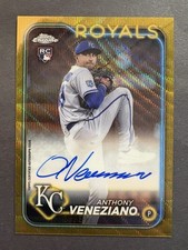 2024 Topps Chrome Anthony Veneziano Rookie Auto Gold 31/50 Kansas City Royals