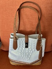 Brahman Fiona White with Tan Trim Handbag Bag