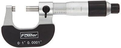 Fowler 52 229 0 to 1 Inch Outside Micrometer with Satin Chrome Finish