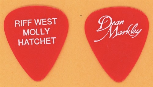 Molly Hatchet Riff West Vintage Guitar Pick - 1981 Take No Prisoners Tour