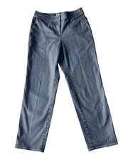 St. John Women's Sz 8 Gray Cropped Lightweight Denim Jeans Made in USA