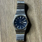 Vintage Seiko SQ 1984 Quartz 6923-7099 Day/Date Blue Dial Hex Crystal No Battery