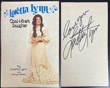 LORETTA LYNN Autographed Signed 1976 Coal Miner's Daughter 1976 Hardcover Book