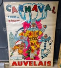 Carnival de AUVELAIS advertising poster size 85 x 60 cm good condition