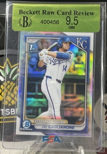 2024 1st Bowman Chrome Draft Jac Caglianone Refractor RC Rookie BGS 9.5 Raw