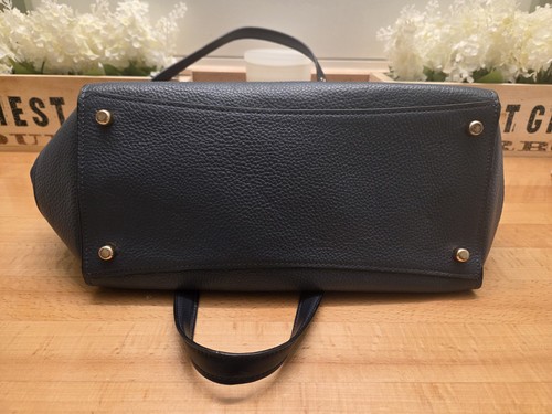 Coach Kleo Carry all Handtasche Schultertasche Navy Pebbled Leder/Wildleder - Bild 9 von 9