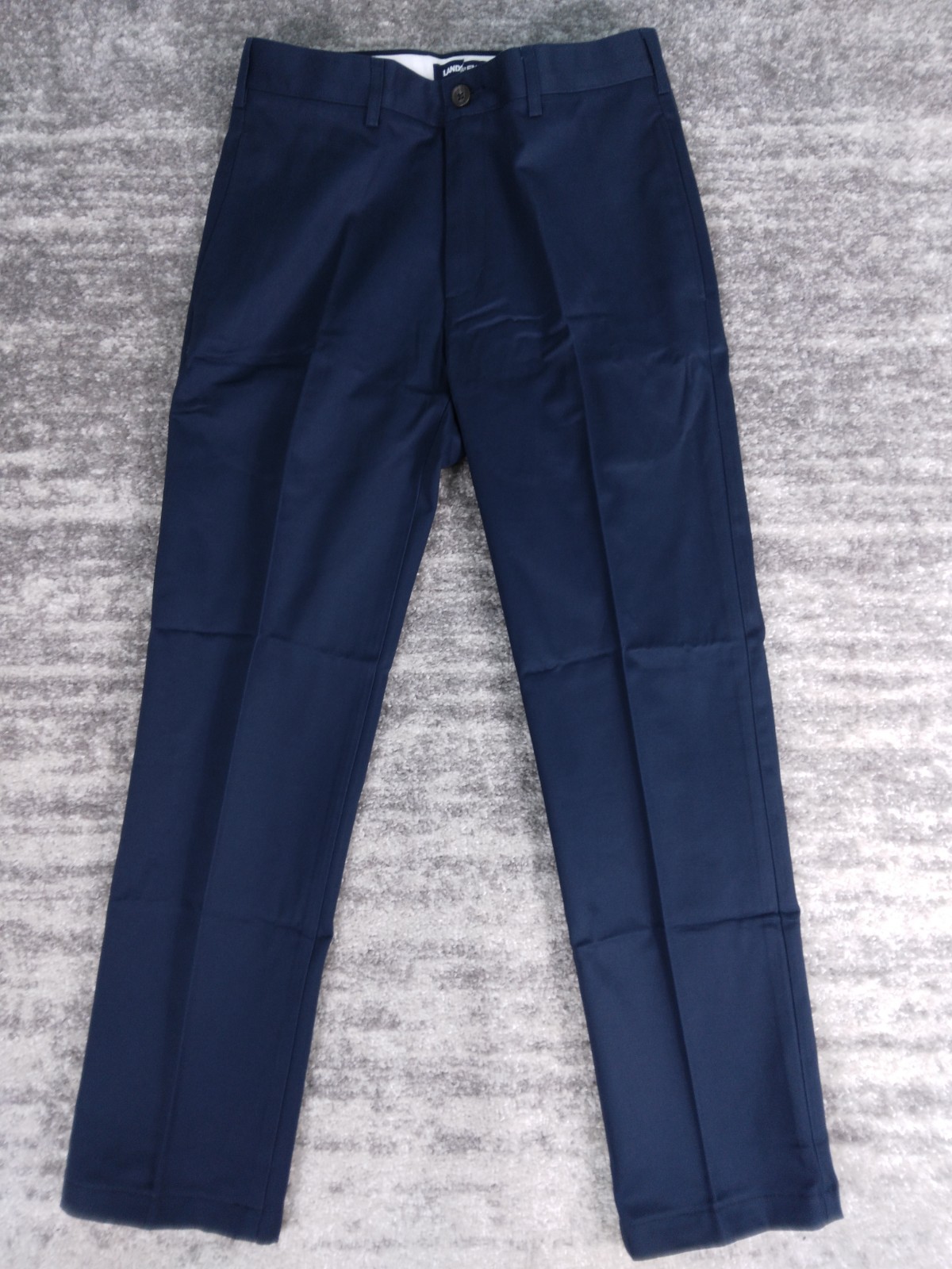 Lands' End Men's Pants 30 Blue Tailored Fit No Iron Chino 30x29