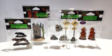 Lot of 5 LEMAX Spooky Town Halloween Figures Accessories Outhouse Zombie Animals