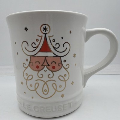 Le Creuset Coffee Mug christmas Holiday Santa 40oz