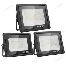 LED Fluter 10W 20W 30W 50W 100W 200W Watt Außen Strahler Scheinwerfer IP66 DE