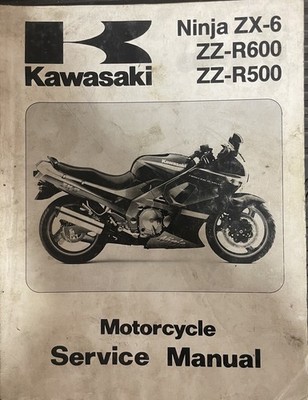 Kawasaki Ninja ZX-6, ZZ-R 600, ZZ-R500, Bj 1990, original Werkswerkstatthandbuch