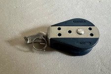 VIADANA Italy 39mm bullet single block Einfach-Block Rolle m. Wirbel Schädel