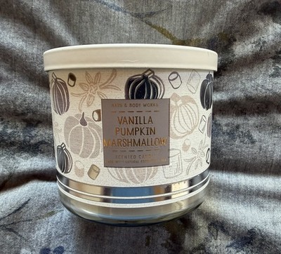 Bath & Body Works Vanilla Pumpkin Marshmallow 3-Wick Candle