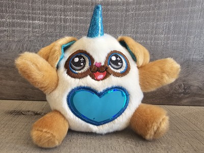 Puppycorn Penny Pug Plush 4''Plush Stuffed Animal Puppy Dog Zuru Blue Heart