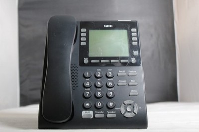 Lot of 10 NEC ITY-8LDX-1(BK)TEL IP Office Phones w/ Handsets & Stands