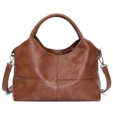 's Soft Leather Hobo Handbag, Medium Crossbody Satchel Tote Bag with Top Hand...
