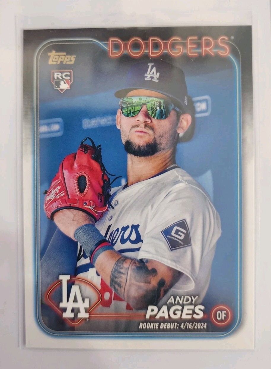 2024 Topps Update Rookie Debut Andy Pages #US108 Golden Mirror Image DODGERS RC