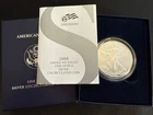 2008 w burnished silver American eagle (z8f)