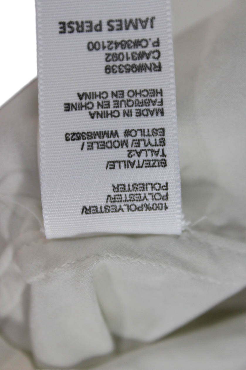 James Perse Womens White Collared Basic Button-Up… - image 5