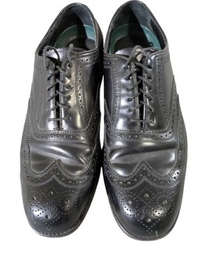 Florsheim Giotto Wingtip Oxford Shoes Mens Size 9.5 D Black Leather Dress Shoes
