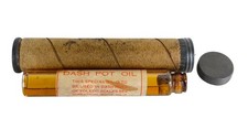 NOS Toledo Scale Dash Pot Oil Amber Glass Vial Tube Container in Cardboard Case