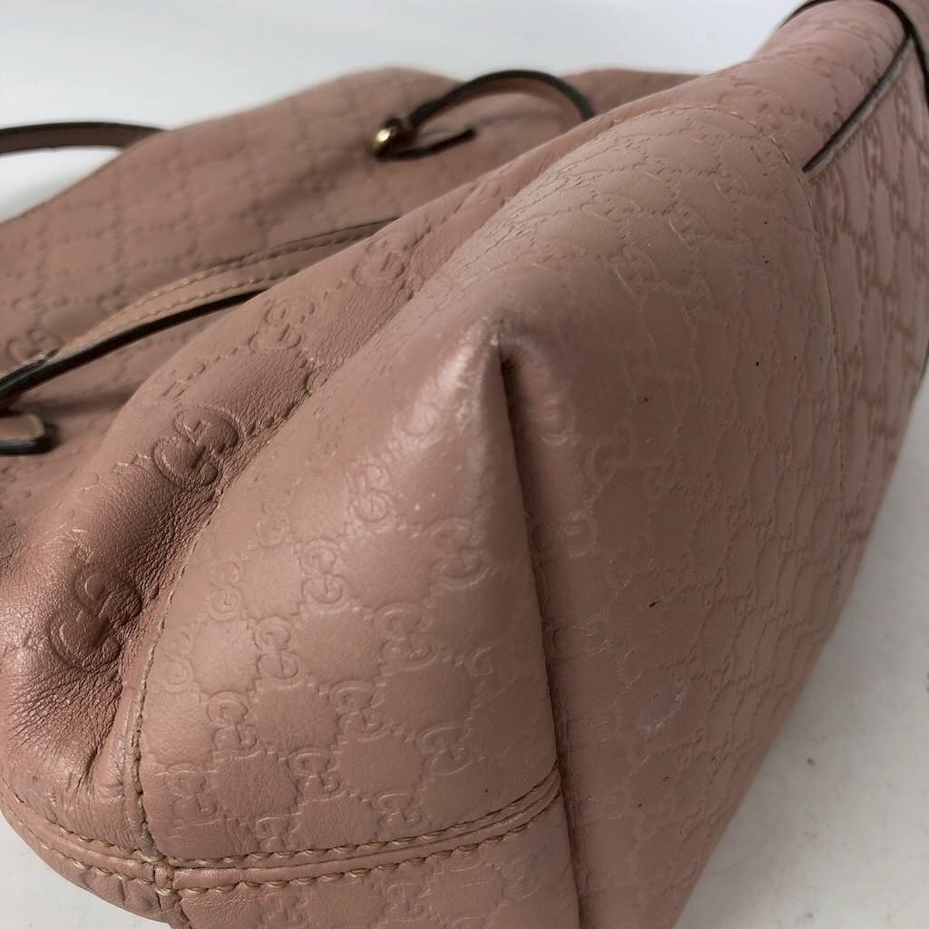 GUCCI Gucissima Leather Tote Bag Pink Beige Ladies Authentic Used thumbnail 16