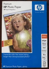 New HP Premium Glossy Photo Paper 4 x 6" 100 Sheets NEW