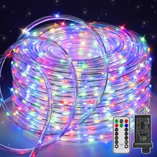 50ft LED Rope Lights Outdoor, String Lights with Remote, 8 Modes IP68Waterpro...