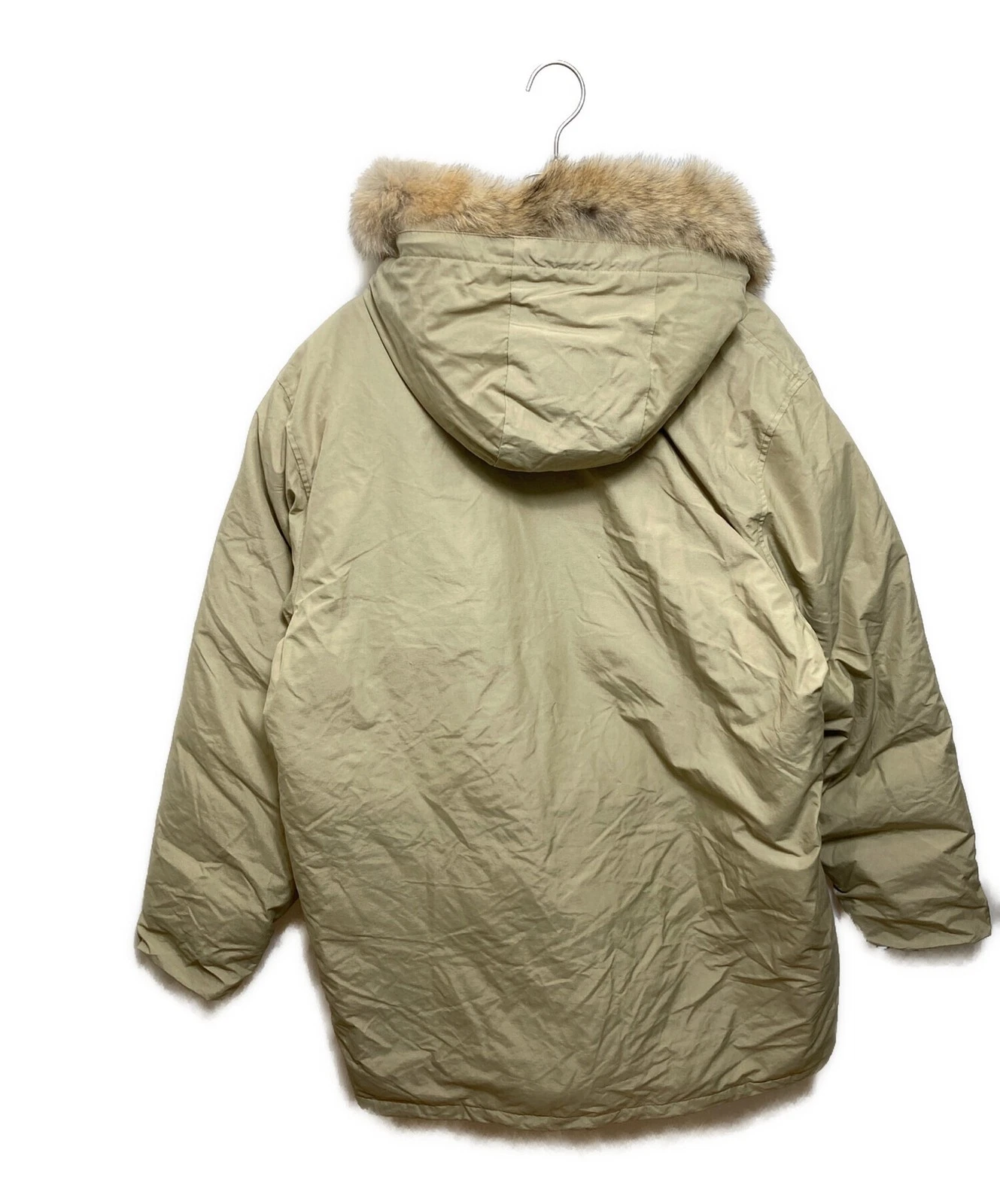 Woolrich Down Jacket Arctic Parka Men's Size XL Beige - product detail image 2