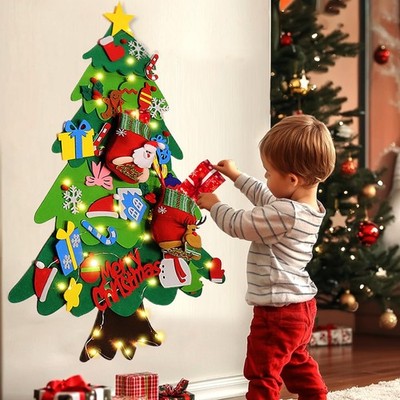 BABORUI Felt Christmas Tree Wall Decor Kids