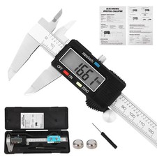 6" Digital Caliper Measuring Tool Stainless Steel Vernier Micrometer LCD Inch MM