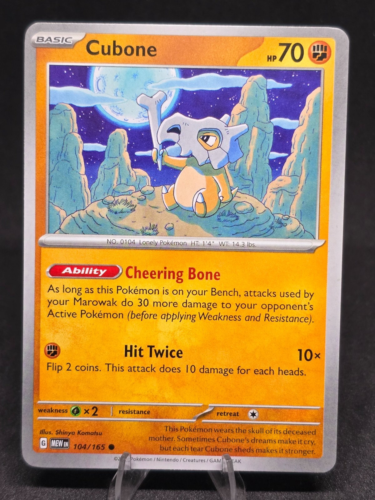 Pokémon TCG Cubone 104/165 SV:151 Common NM