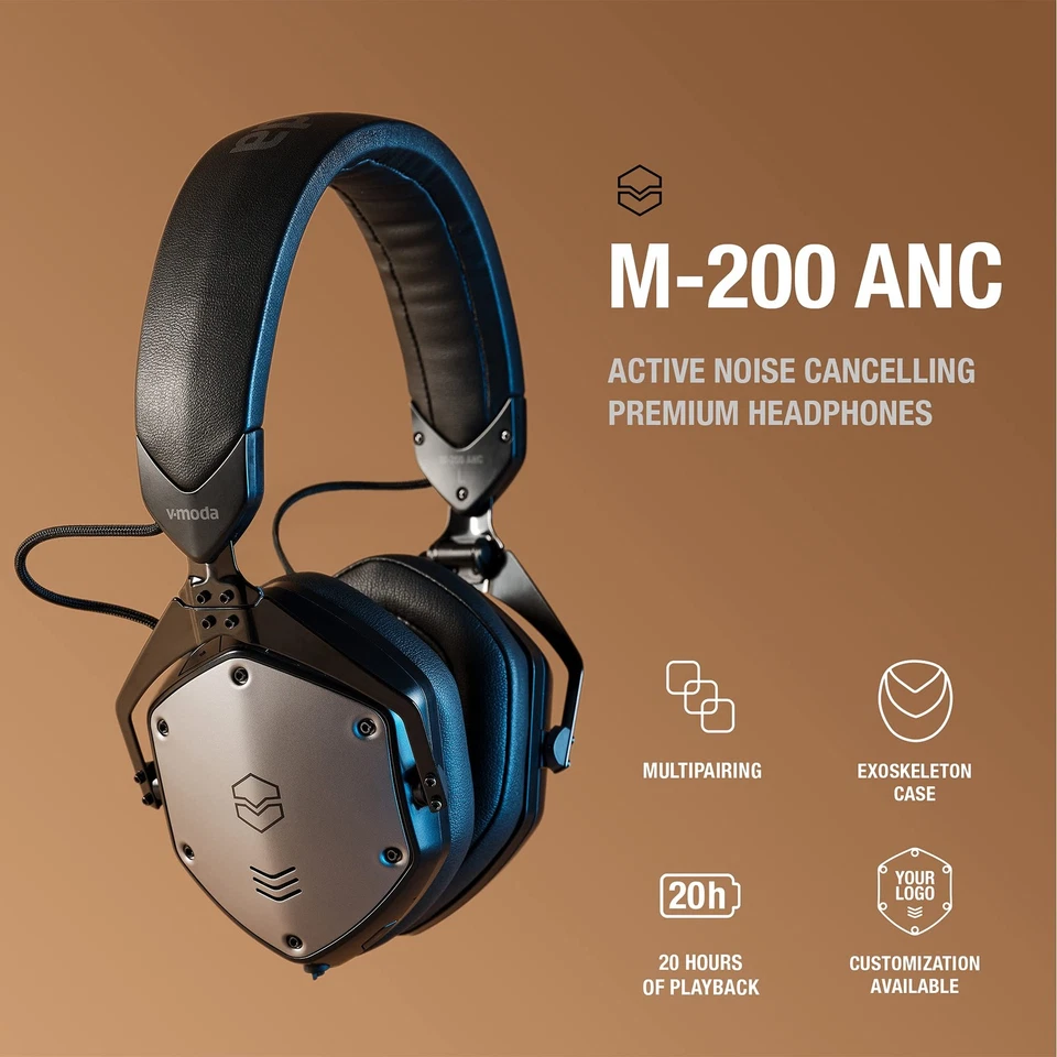 V-MODA M-200 ANC M200BTA-BK Noise Canceling Wireless Headphones - Image 4 of 4