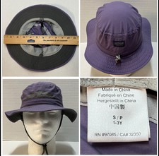 Outdoor Research Toddler Purple Bucket Sun Hat Sz S 1-3 Years Unisex Chin Strap