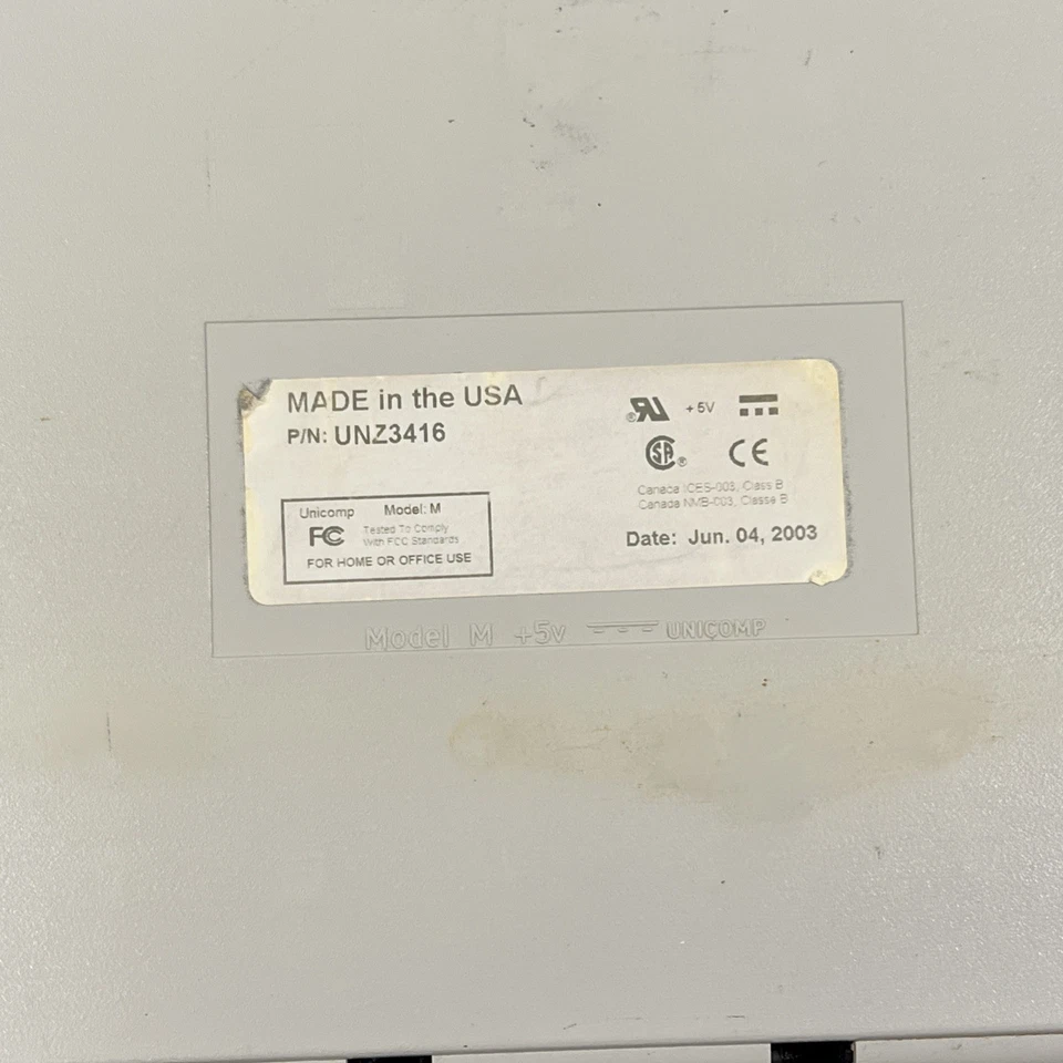 GE Unicomp-Made IBM Model M UNZ3416 Mechanical Keyboard Buckling Springs 101 Key - Image 4 of 4