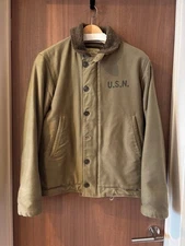 Buzz Rickson’s N-1 Deck Jacket Men’s Size S Brown Japan Made Vintage Used