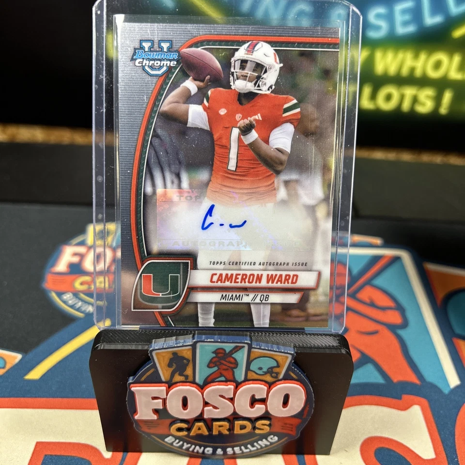 2024 Bowman University Chrome Cameron Ward Prospect Auto Autograph #PA-CWA - Image 2 of 4