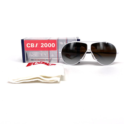 Vintage CEBE 2000 sunglasses - France 90's - Large - ORIGINAL - White / Mirrored