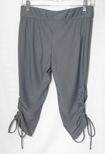 Alex Vando M Gray Capri Leggings Yoga Pants Pull-On UPF50+ No Pockets - Picture 2 of 3