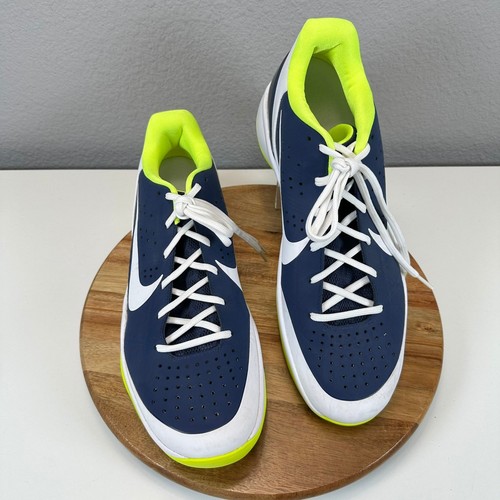 2016 Nike Air Zoom Hyperattack Blue White Yellow Men's 12.5 RARE 881485-417 - Picture 4 of 8