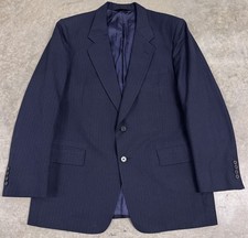 Vintage Christian Dior Monsieur Blazer Jacket Mens 42 Navy Stripe Wool 1980s EUC
