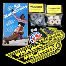 Vintage 70s Tracker Trucks Rubber Bushings + Pivot Cups + Stickers + Book