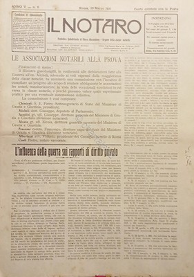 Quindicinale Freie Diskussion - Der Notar Nr. 6 - 1916 Der Einfluss des Krieges