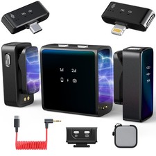 Wireless Lavalier Microphone for iPhone/Camera/Android/Laptop with Noise Canc...