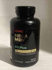 GNC Mega Men 50 Plus Multivitamin 120 Caplets/60 Day Supply 04/27