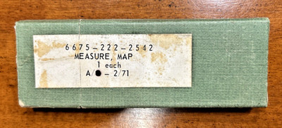 Vintage Charles Bruning Company, Inc. Pocket Map Measuring Tool w/ Original Box