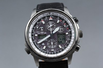 [Exc+5] Citizen Promaster Sky U680-T016685 World Time Solar Men's Watch JAPAN
