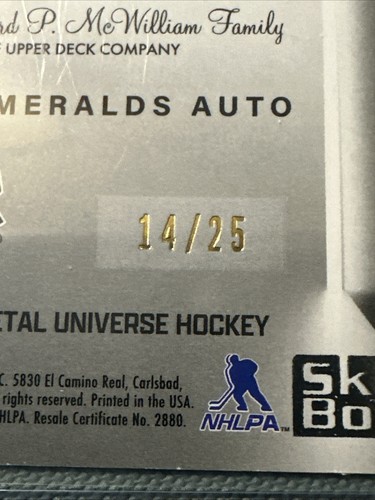 OWEN BECK /25 2023-24 Metal Universe Premium Prospects AUTO - Picture 2 of 5